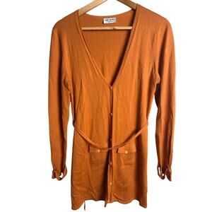 Vintage Maria Sartini Cashmere Orange Women's Size 42 Cardigan